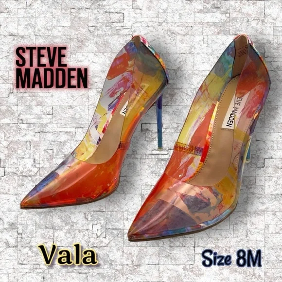 Steve Madden Vala Colorful Pointed Toe Pump Size 8 Rainbow - Picture 1 of 16